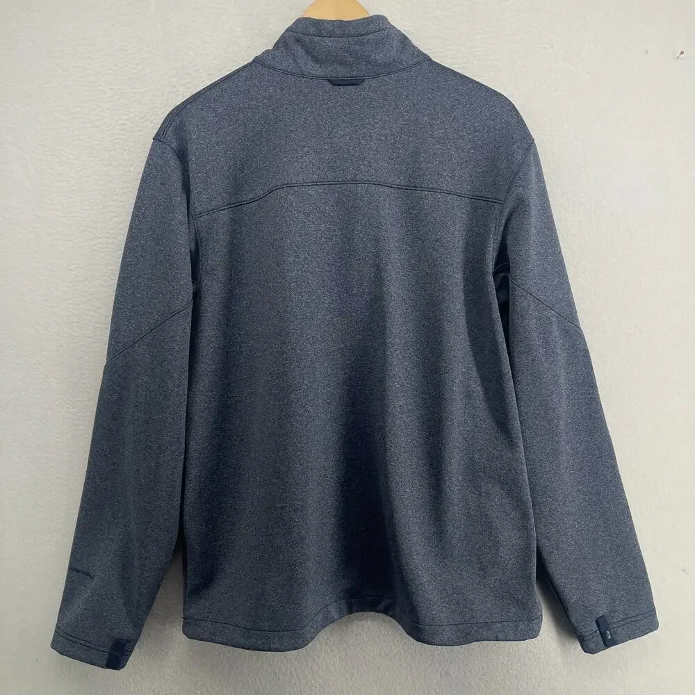 THE NORTH FACE Jacket Men L Canyonwall Windwall Softshell Fleece Grid Lined Blue